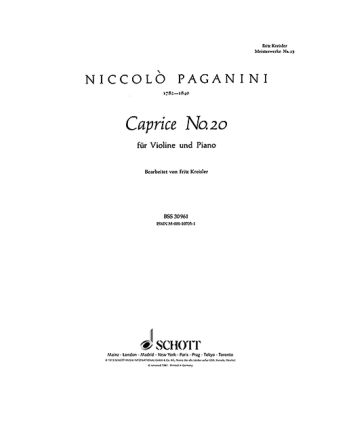 Caprice No. 20 B Minor